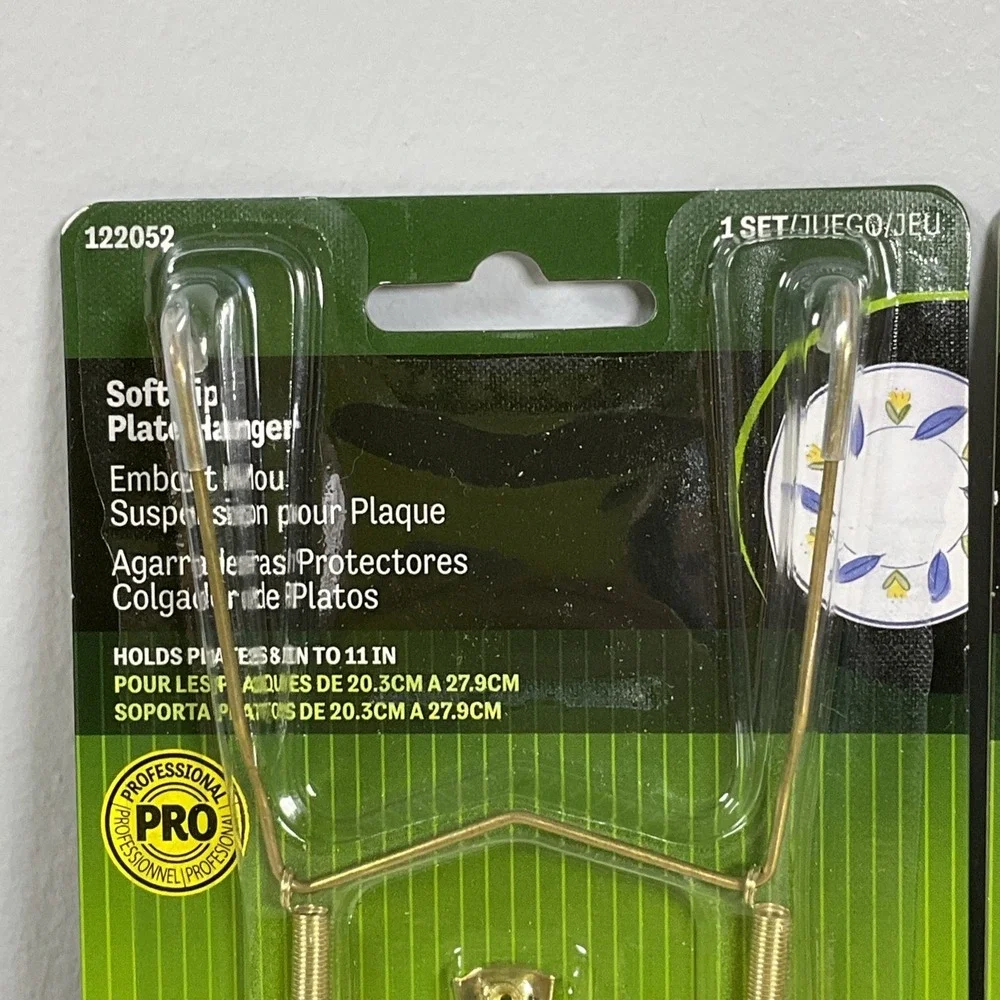 Hillman 122052 Plate Hanger, 8-11 Inch, Soft Tip Brass Lot Of 4 NEW‎